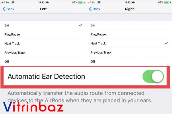 قابلیت فعال کردن Siri و رفتن به آهنگ قبلی/ بعدی در دو گوش ایرپاد 2 اپل